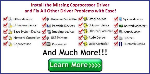 windows 10 coprocessor driver missing